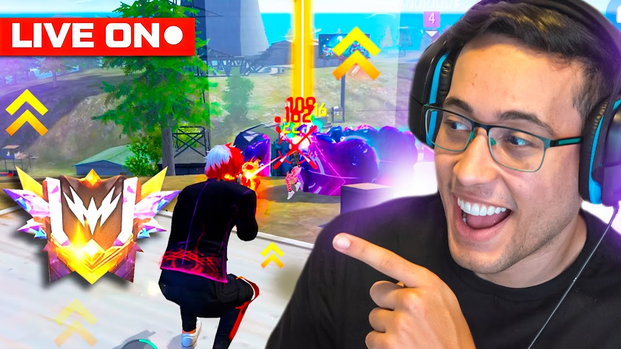 A MELHOR ATUALIZAÇÃO? RANK DESAFIANTE MOBILE 🏆🔴 LEVEL UP FF FREE FIRE AO VIVO 🔴