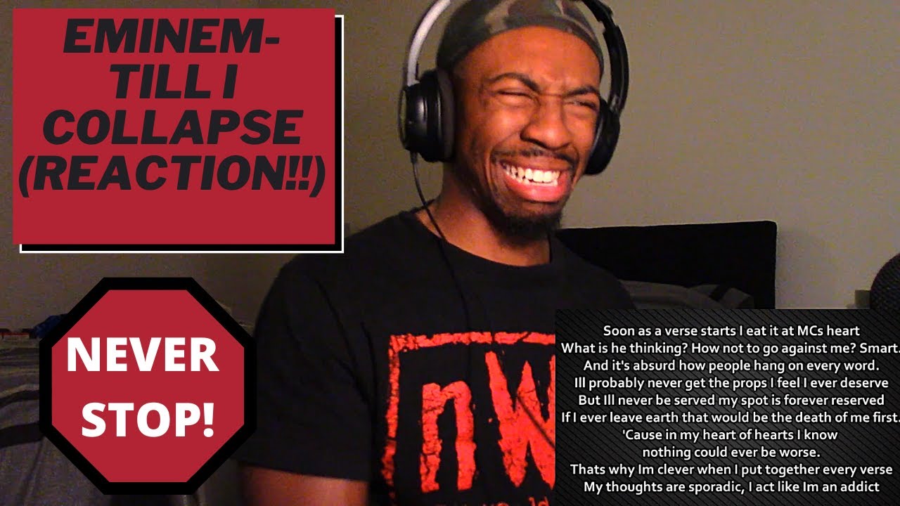 EMINEM- TILL I COLLAPSE! (REACTION!!) I WILL NOT FALL!, I WILL STAND TALL!