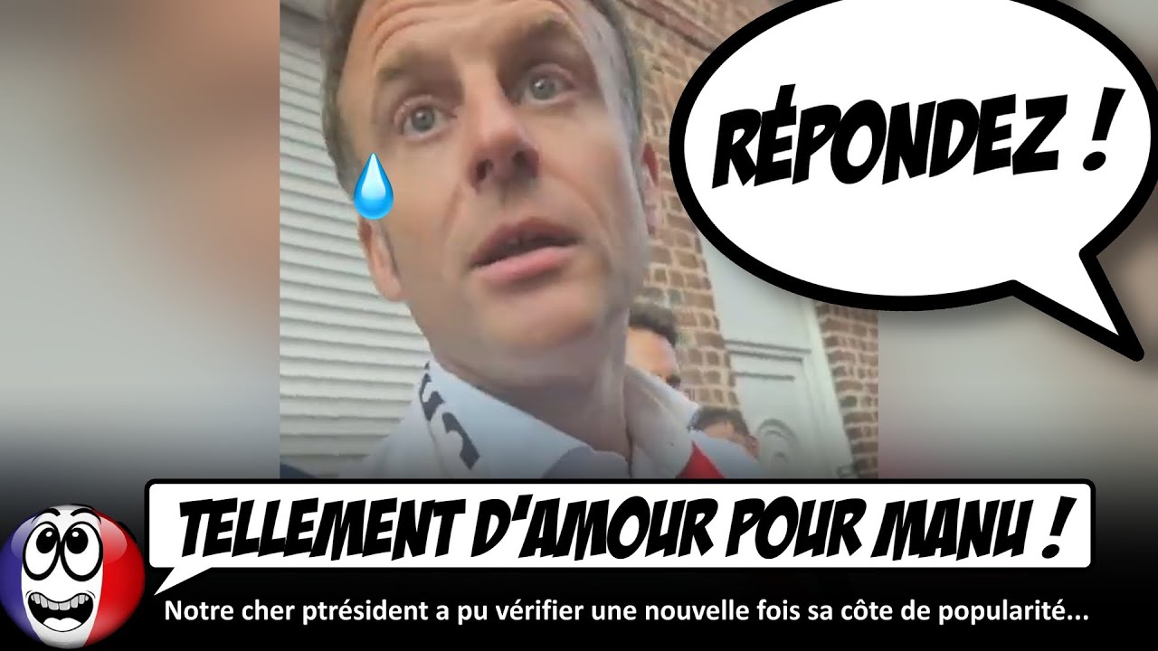 Macron se fait ENGUIRLANDER en pleine rue par un passant.