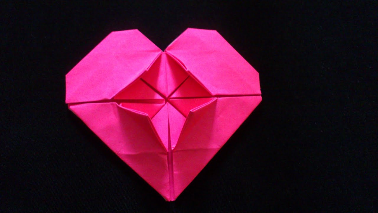 Cara Membuat Origami Bunga Hati  Origami Hati  YouTube