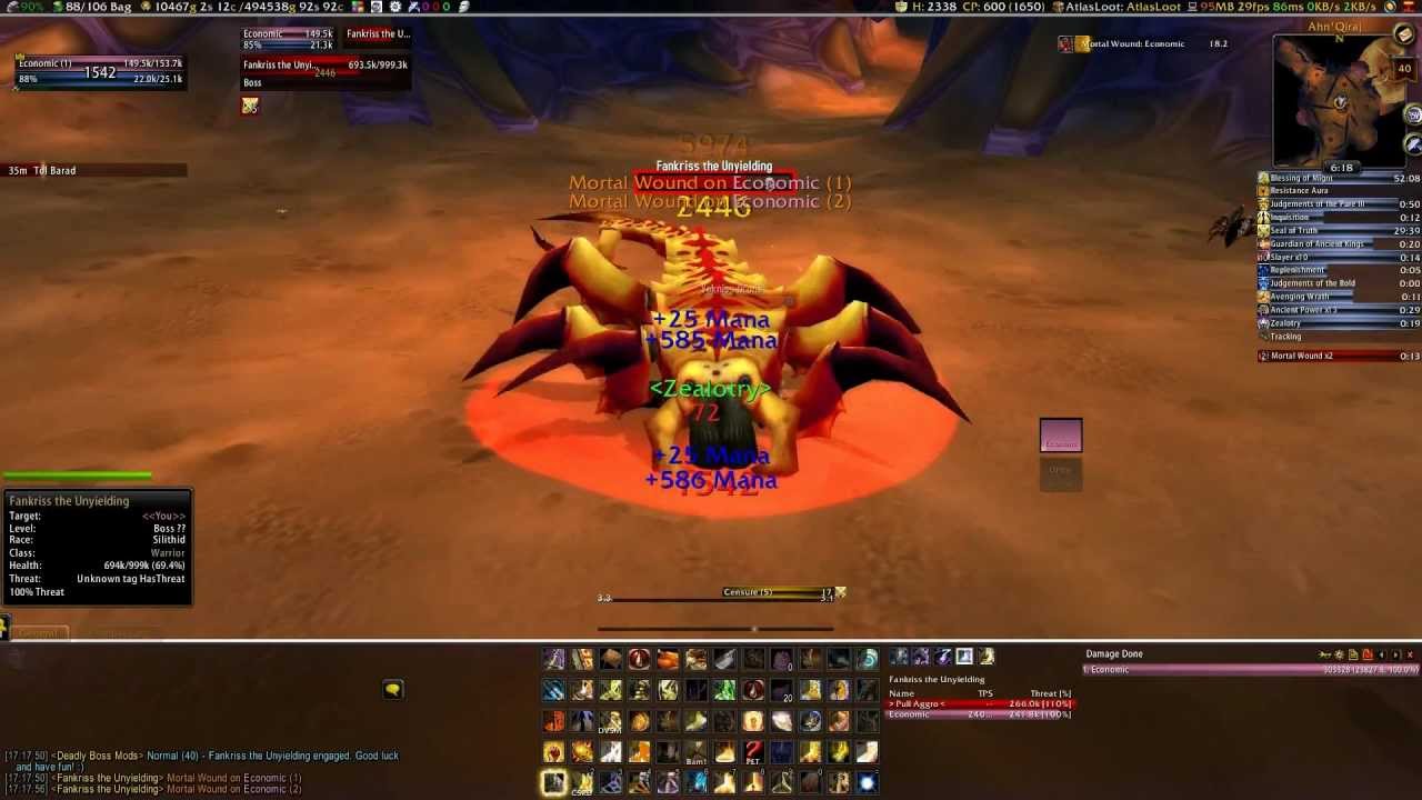 Retribution Paladin Solo Fankriss the Unyielding