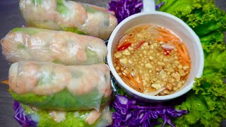 Fresh Spring Roll and Fish Sauce | Spring Roll | Vegetables Spring Roll