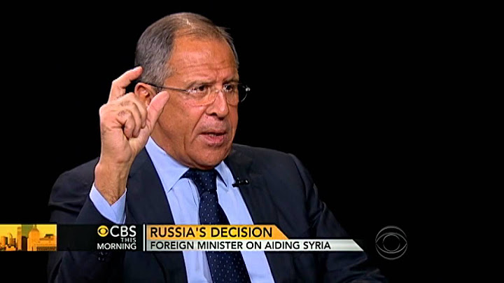 Russian foreign minister on alliance with Syria