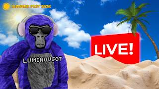 🔴 GORILLA TAG LIVE! 🎮 MINIGAMES + CODES! (SUMMER STREAM FEST)