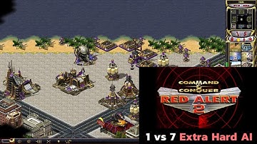 Red Alert 2 | Ultimate Naval War 1 Yuri vs 7 America (Ra2 Brutal AI)