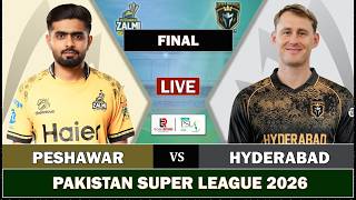 PSL LIVE: PESHAWAR ZALMI vs HYDERABAD KINGSMEN FINAL MATCH LIVE SCORES | PZ vs HK LIVE COMMENTARY