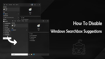 How To Disable Windows Searchbox Suggestions