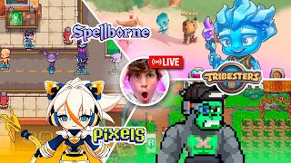 NEW Ronin game! Tribester Airdrop! Spellborne gameplay, Pixels Online Gameplay