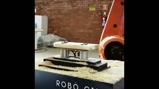 Usinagem Com Robô Cnc Wood . Milling Robot And Polish