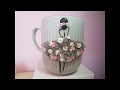 DIY Polymer Clay Ballerina mug / polymer clay decoration on mug