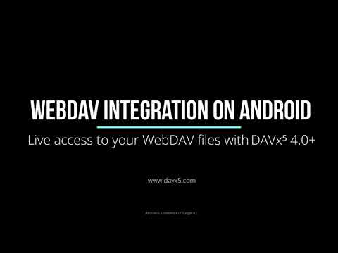 Access WebDAV files on Android using DAVx⁵