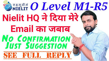 Nielit Given This Reply of My Email । M1 R5 Syllabus। Libre Office or Ms Office। Revised Syllabus 5