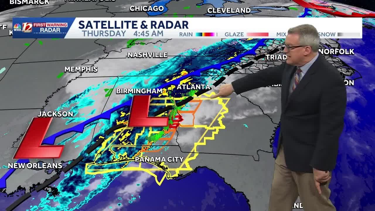 Strong cold front brings Thursday rain and a huge North Carolina ...