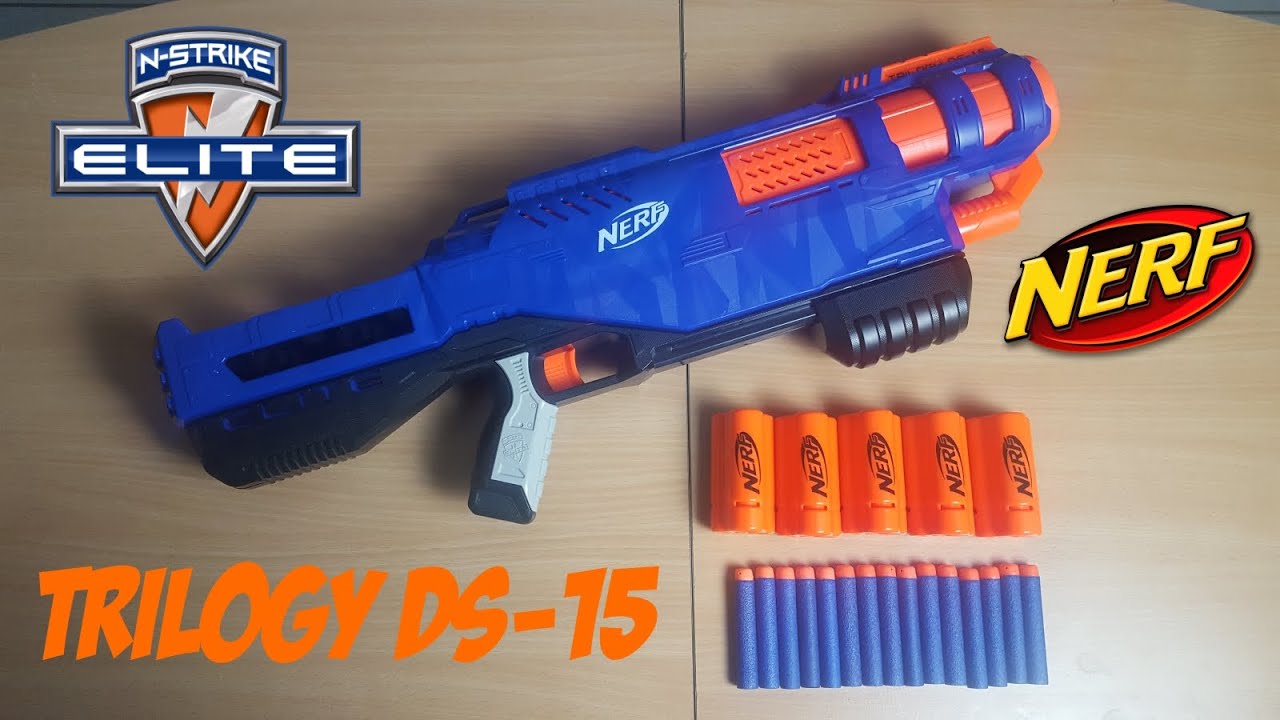 NERF ELITE TRILOGY DS-15 test et présentation en français 