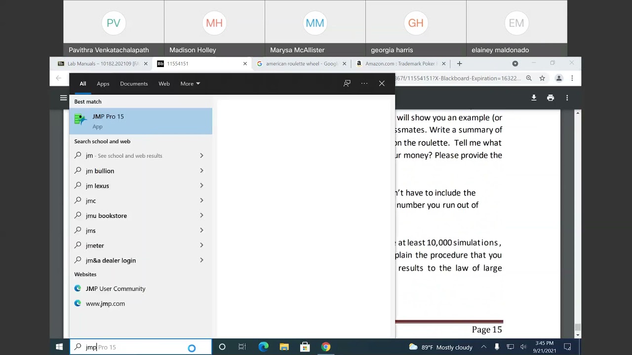 LAB 4: Probability and simulations