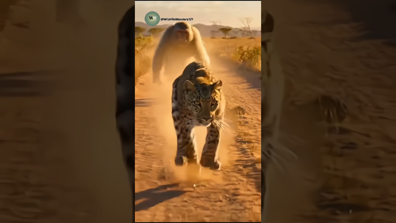 Детёныш леопарда против обезьяны — Уморительная засада с дурианом