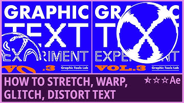 How to Stretch, Warp, Glitch, Distort Text (3) | Kinetic Typography | Lens Distort | AfterEffects