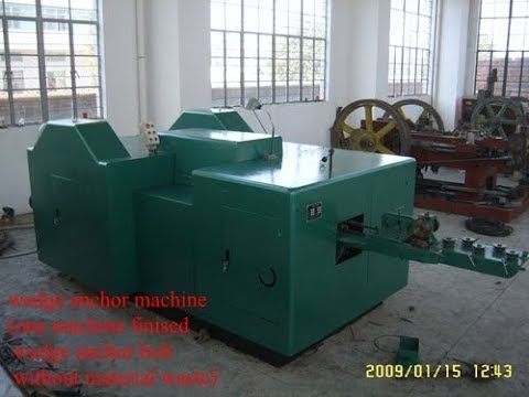wedge anchor bolt full automatic making machine - YouTube