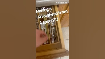 Making a arrowhead from a spoon?!? #archery #bowbuilding #bowhunting #primitivebow #arrowhead #bow