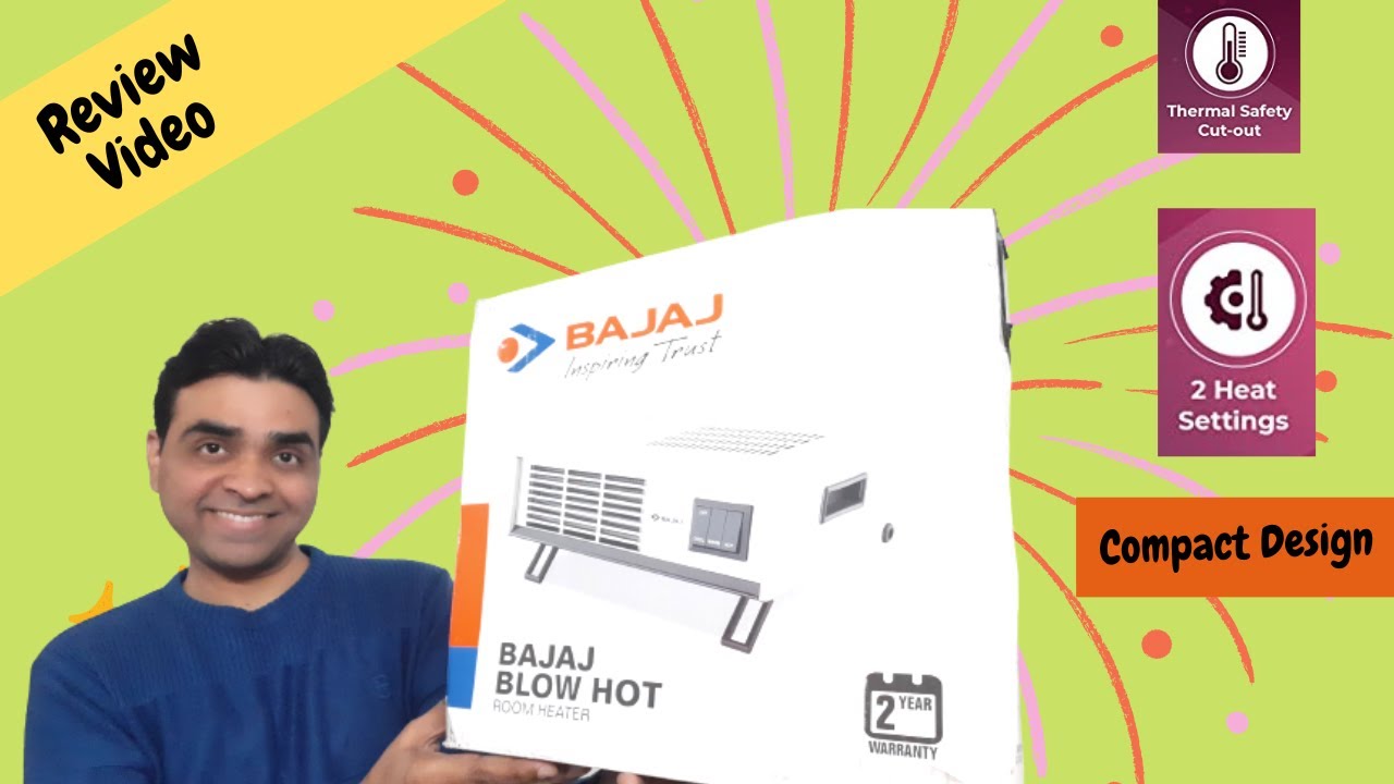 Bajaj Blow Hot Room Heater. Bajaj Blow Hot 2000 Watts Fan Heater. Honest  Review of Blow heater - YouTube