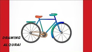 رسم دراجة هوائية | كيفية رسم دراجة هوائية | رسم دراجة سهلة | رسم سهل للمبتدئين