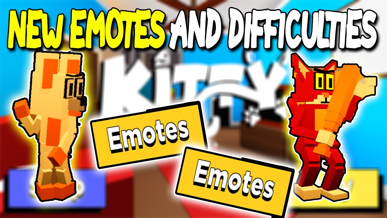 New Emotes And New Difficulties I Finished Hard Mode In Roblox Kitty Update Youtube - roblox fortnite emotes enspierd bye ioq kitty pur pur
