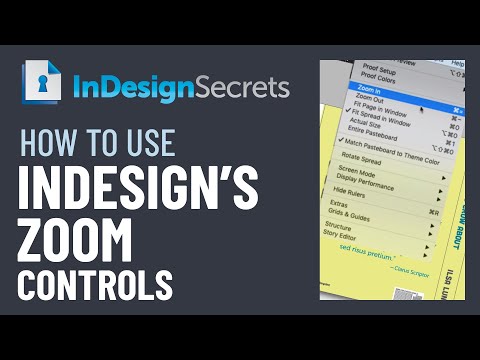 InDesign 방법 : 확대 / 축소 컨트롤 사용 (비디오 자습서)