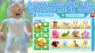 HOW TO GET RICH ON ADOPT M IN 2024 QUICK!! *easy* #adoptmeroblox#preppyadoptme #preppyroblox