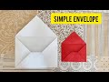 Easy origami envelope tutorial  envelope making with paper no glue tape and scissors