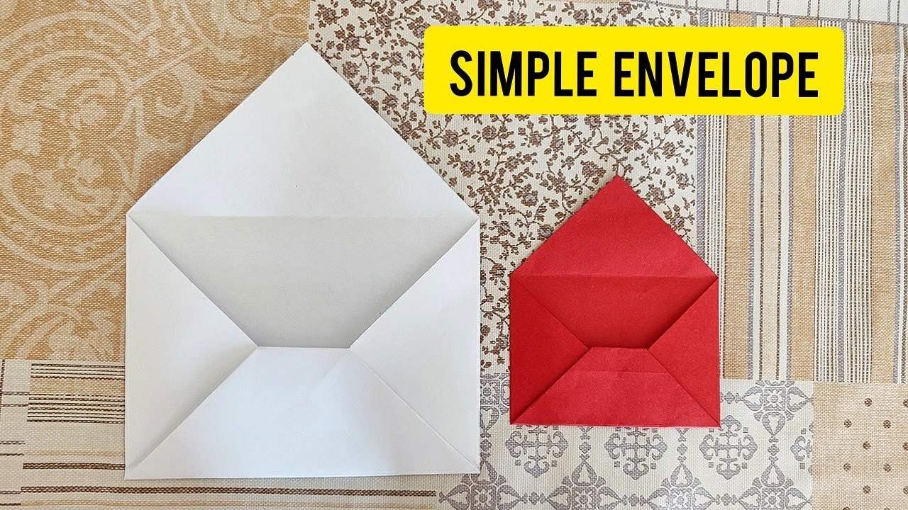 Origami Brief: Briefumschlag falten Din A4 - Kuvert selber basteln mit Papier