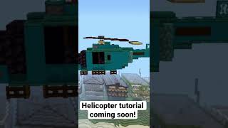 How to build a helicopter in Minecraft #howtobuild #minecrafttutorial #minecraft #shorts #fyp