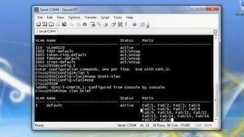 Creating Vlans and Moving Vlans on Cisco 2950 Switch   YouTube