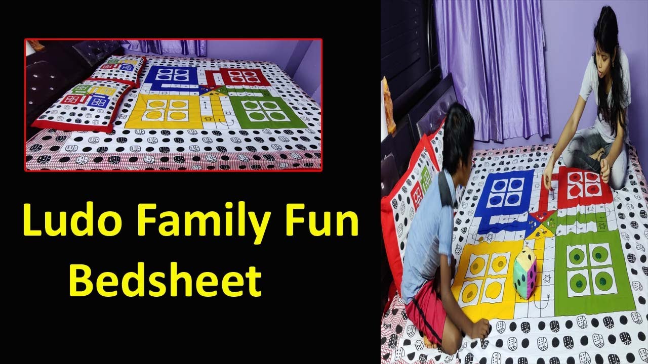 Ludo Game Fun Bed Sheet // Unboxing // Bedsheet with Dice & Coins//Ludo