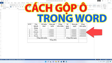 Cách Gộp Ô Trong Word