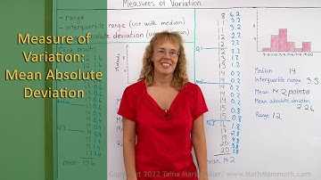 How to calculate mean absolute deviation (6th grade math lesson)