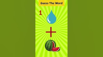 Guess the word by emojis  💧🍉 || #kids #entertainment #education #shortsfeed #shortvideo #trending