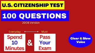 2022 USCIS Official 100 Civics Test Questions & Answers | US Citizenship (One Easy Answer) Random