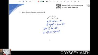 Secondary 3 Online A Math Tuition - Simultaneous Equations