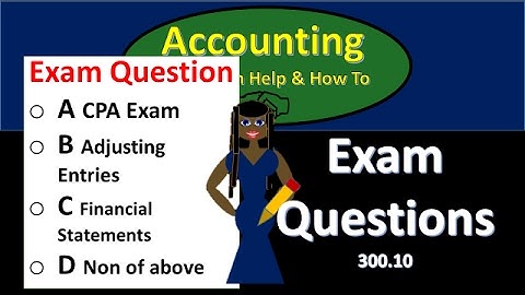 300.10 Test questions Part 1 Adjusting Entries, Adjusted Trial Balance, and Creating