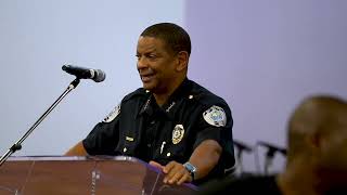 West Palm Beach Police Chief Adderley speaks to residents after death of Tyre Nichols