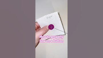 Today we learn the correct way to sew on a button #sew #sewing #tutorial #button #diy #fyp
