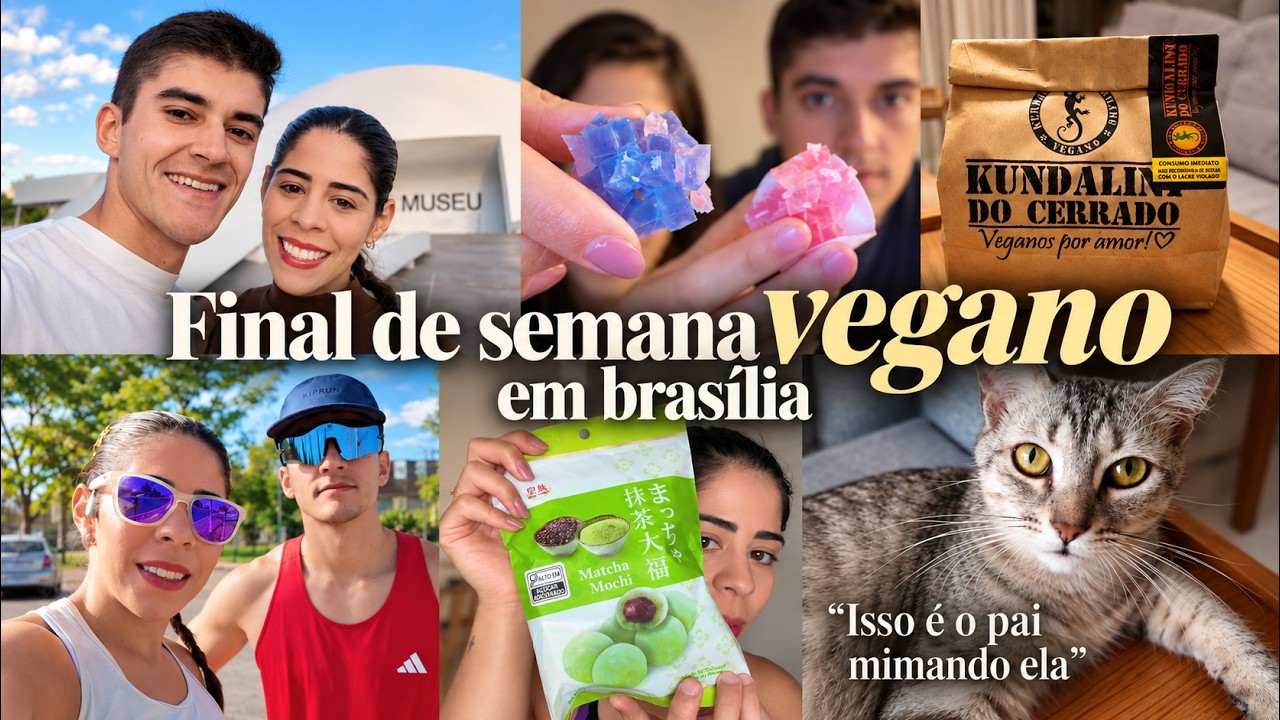Vlog vegano em Brasília 🌱 | Hambúrguer, Tofu, Corrida | Kundaliní, Mikami e Utopias em Construção