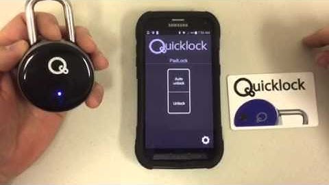 Bluetooth Setup for The Quicklock - Padlock