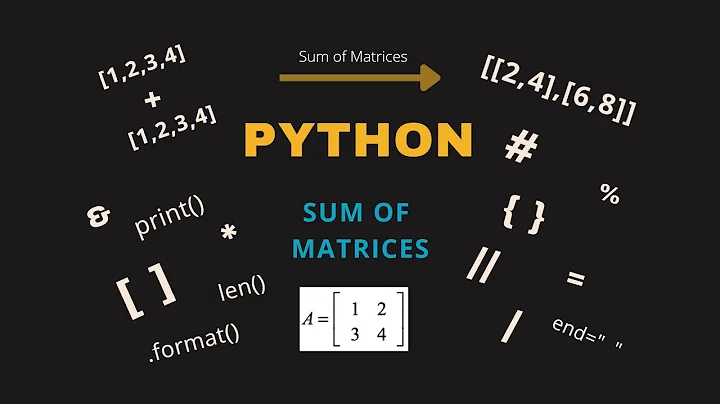 Sum of Matrices using Python