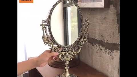 GƯƠNG TRANG ĐIỂM ĐỒNG VINTAGE CAO CẤP GTD155A