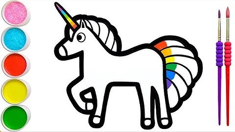 Standing Magic Unicorn | Teach How to Draw BasicsWith This Video to kids