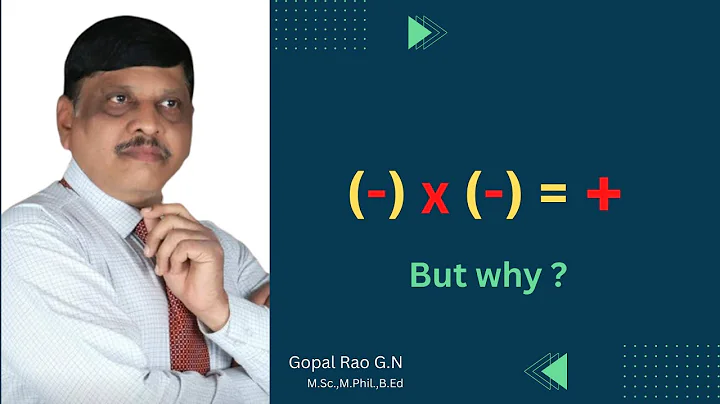 ( - ) x ( - ) = + | But Why ? | Basic Mathematics @eagtrader4276