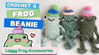 Crochet Frog Hat Tutorial 🐸 | Leggy Frog Beanie Tutorial | How to Crochet a Frog Winter Hat