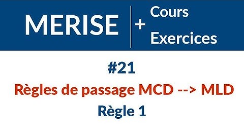 #21 Les règles de passage MCD à MLD (Règle 1) | MERISE: Cours et exercices corrigés