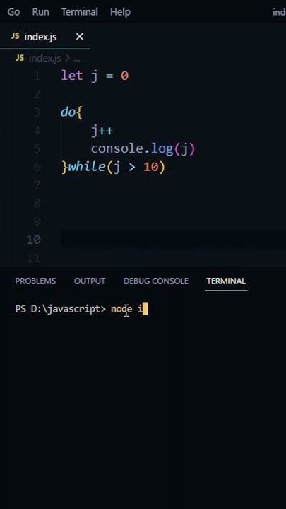 how to use do while loop in javascript #javascript #shorts - YouTube